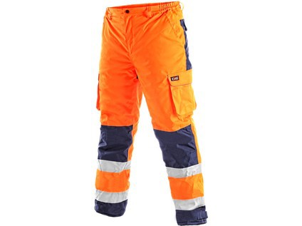 CARDIFF  zimní zateplené kalhoty oranžovo-modré